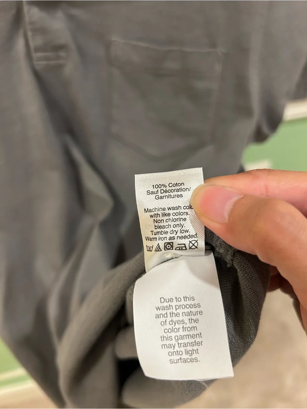 J. Crew Men's Slate Gray Short Sleeve Polo with Chest Pocket